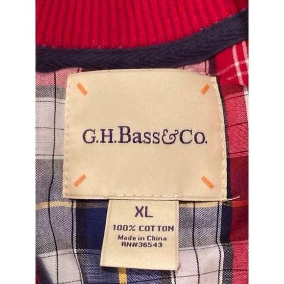 G.H. Bass & Co Men's Red Pullover Sweater Mock Neck Size XL EUC - Picture 8 of 12